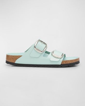 Birkenstock Arizona Leather Dual-Buckle Slide Sandals