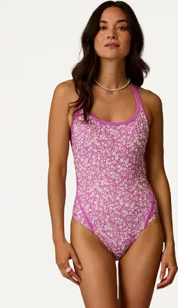Carve Designs Womens York One-Piece Swimsuit Pink M Tall