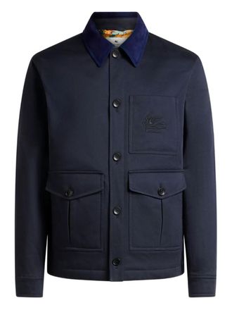 Etro logo-embroidered jacket - Blue