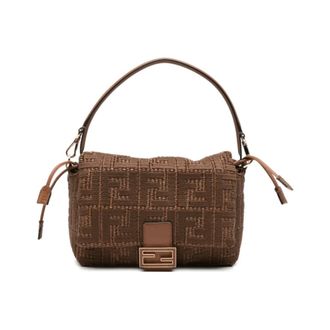 Fendi Tassen, Dames, Bruin, ONE Size, Leer, Mamma Baguette Medium