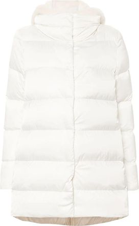 Herno Piumino A-Shape In Raso E Lady Alternative Fur-Donna