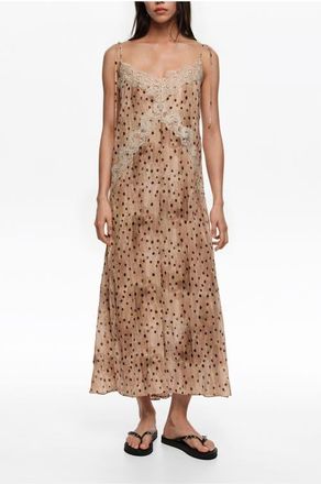 Bimba & Lola Lace Fluid Dress in Watercolor Dots at Nordstrom, Size Xx-Small Eu