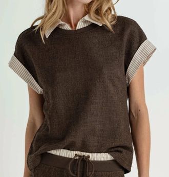 Sundays Kent Top In Midnight Espresso