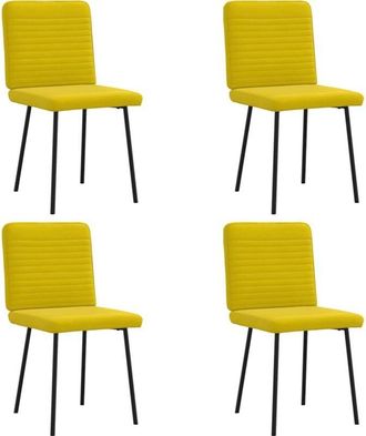 vidaXL Vidaxl - Sillas De Comedor 4 Unidades Terciopelo Amarillo