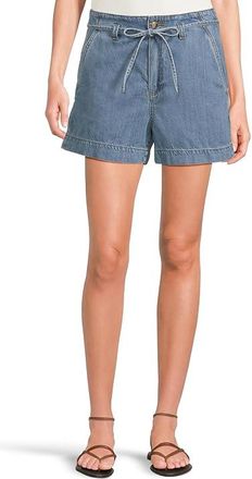 Paige Anessa Shorts with Waist Tie in Tranquility Womens Shorts Tranquility : 26 3, Cotton/Denim/Lyocell