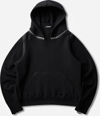 Undercover Men s Wool Zipped Hoodie Black