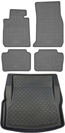 OEM Bmw Serie 3 F30 Sed&aacute;n (4 Puertas) De Enero De 2012 A Febrero De 2019. Juego: Alfombrillas De Goma Para Coche + Alfombrilla Para Maletero