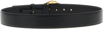 Versace Mens Black Calfskin Regular Belt