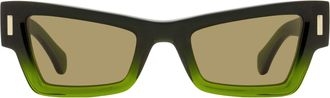 Ferragamo SF2006S Cat-Eye Rivet Sunglasses - Green