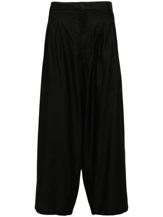 Yohji Yamamoto Standard 12Tucks trousers - men - Cotton - 3 - Black