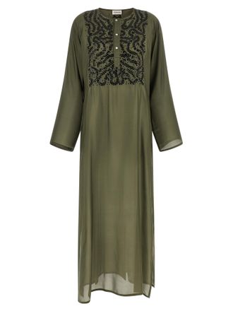 P.A.R.O.S.H. Bicolor Silk Long Womens Dress