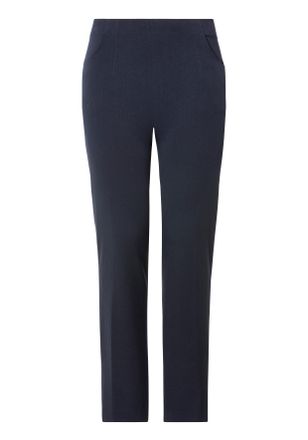 KjBrand Schlupfhose KJBRAND Schlupfhose Susie in Bi-Stretch, Kammgarnoptik, Damen, Gr. 21, K-Gr, blau (marine), Web, Obermaterial: 63% Polyester, 35% Viskose,