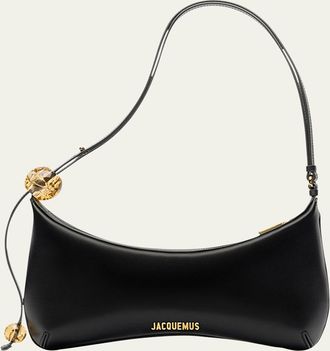 Jacquemus Le Grand Bisou Perle Leather Shoulder Bag