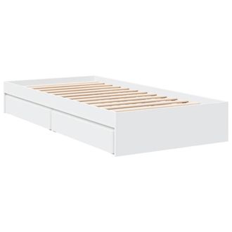 Berkfield Home Modern Bed Frame with Drawers without Mattress White 90x200 cm