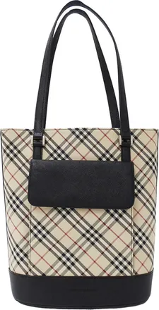 Burberry Beige Canvas Tote Bag (Pre-Owned)