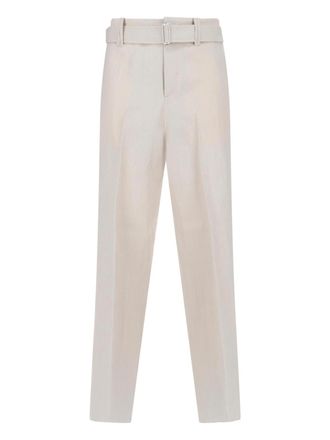 Lardini High-Waisted Tailored Trousers With Adjustable Buckle Belt