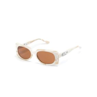 Michael Kors Sunglasses, female, White, Size: 56 MM White Sunglasses with Original Case