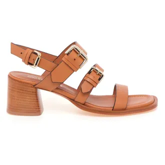 Guglielmo Rotta Sandalo in pelle - female - Guglielmo Rotta - High Heel Sandals - Brown - 3 UK - Shoes