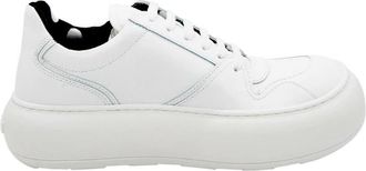 Moschino Witte Lage Sneakers - Heren - Sneakers - Wit - 40 EU - Leer - Schoenen