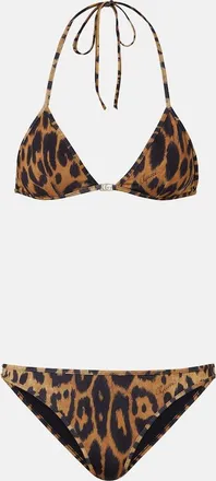 Gucci Bikini con stampa leopardata