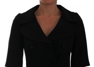 Dolce & Gabbana Cropped Virgin Wool Blazer - Black