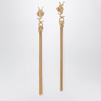 Saint Laurent Cassandre pendant earrings in gold-tone metal