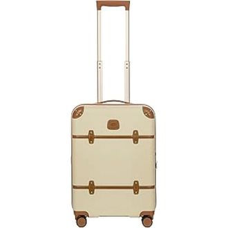 Bric's Cabin Bags, unisex, Beige, Size: ONE SIZE Luxury Spinner Suitcase with Leather Finish