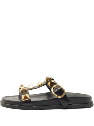 Valentino Garavani stud-detail leather sandals - Black