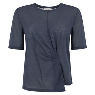 Semicouture Dames, Tops, Blauw, Maat: L Katoen