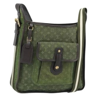 Louis Vuitton Pre-owned Monogram Mini Canvas Shoulder Bag - Dames - Pre-owned - Groen - Maat: ONE Size Leer