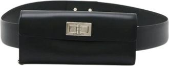 Chanel Pre-owned Vintage Clutch Bag - Dames - Vintage Heuptassen - Zwart - ONE Size - Leer - Vintage