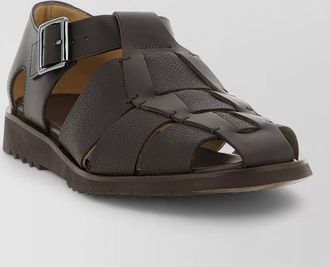 Paraboot pacific sandals open toe flat sole leather