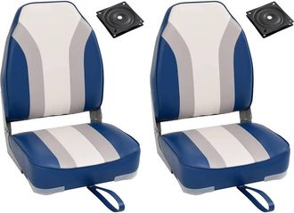vidaXL Sillas Plegables Para Barco Con Respaldo Alto 2 Unidades Vidaxl