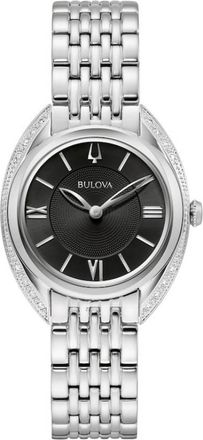 Bulova Classic Quartz Black Dial Ladies Watch 96R252