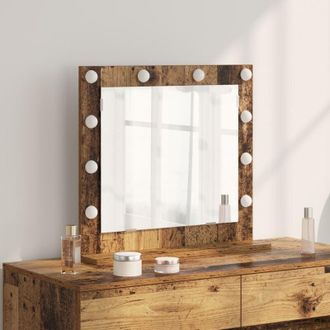 vidaXL Specchio da Vanit&agrave; con specchio Legno vecchio 60 x 55 x 18 cm - Vidaxl