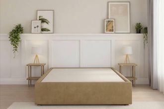 Sloomy Divan Base Latte Dumfries No Drawers in Light Brown | Size: Small Single