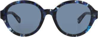 Chlo&eacute; Round-Frame Recycled Acetate Sunglasses