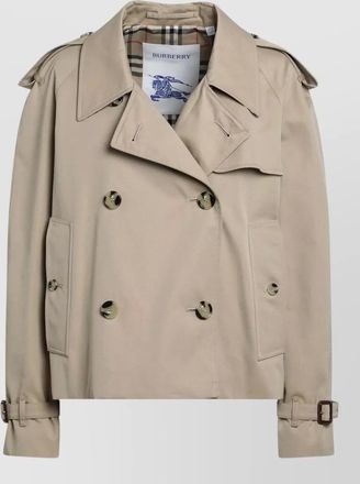 Burberry cropped heritage trench coat gabardine