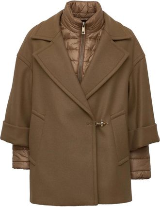 Fay Jassen, Dames, Bruin, L, Wol, Cappa Double Staccabile