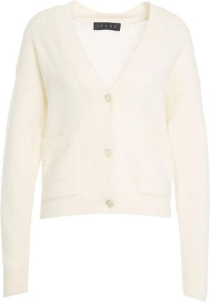 Kaos V-Neck Cardigan With Button-Down Front And Ribbed Cuffs