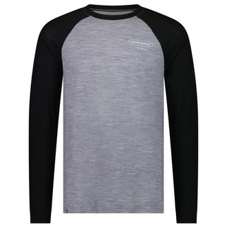 Mons Royale Icon Merino Air-Con Raglan Merinoshirt f&uuml;r Herren | grau/schwarz