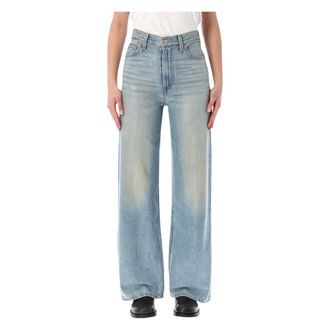 Levi's Straight Jeans, female, Blue, Size: W28 Ribcage Wide Leg Jeans