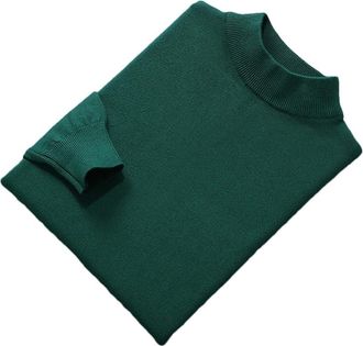 Generic Men Cashmere Sweater Soft Warm Jersey Jumper Pullover Half Turtleneck Knitted Sweaters EN8 XXXL