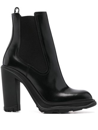 Alexander McQueen Stivali Chelsea in pelle - Nero