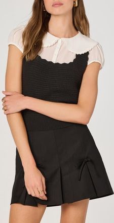 ASTR the Label Mixed Media Sweater in Black at Nordstrom, Size X-Large