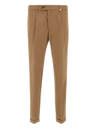 Myths pleated cotton trousers - Brown