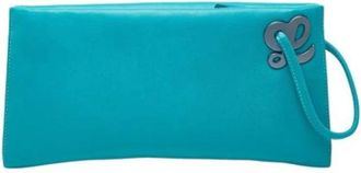 Loewe Pre-owned Clutches, female, Blue, Size: ONE SIZE Pre-owned Leather Clutch
