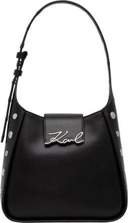 Karl Lagerfeld Hobo Bag - Dames - Schoudertassen - Zwart - ONE Size - Leer - Tassen