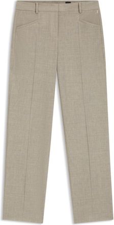 BOSS Melange relaxed-fit trousers in virgin wool