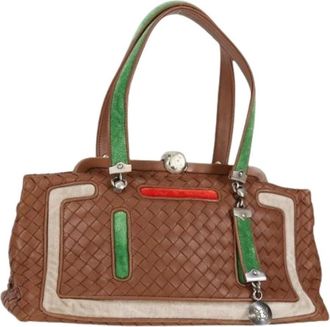 Bottega Veneta Pre-owned Handbags, female, Multicolor, Size: ONE SIZE Pre-owned Fabric Handbag